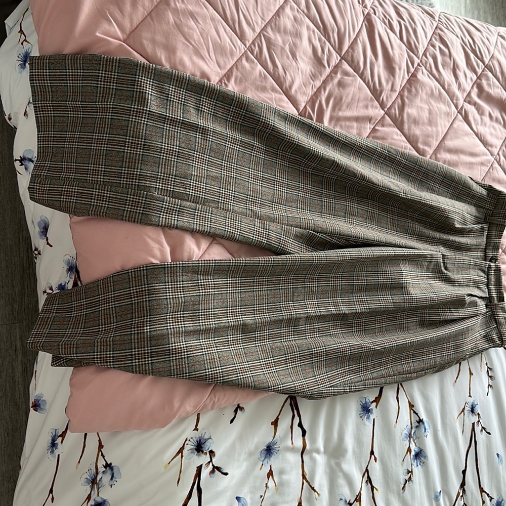 Pants high waist with squares